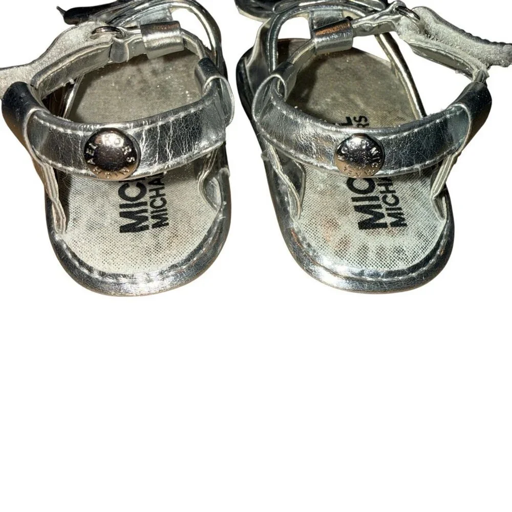 Michael Kors Baby Silver Sandals Shoes Size 2